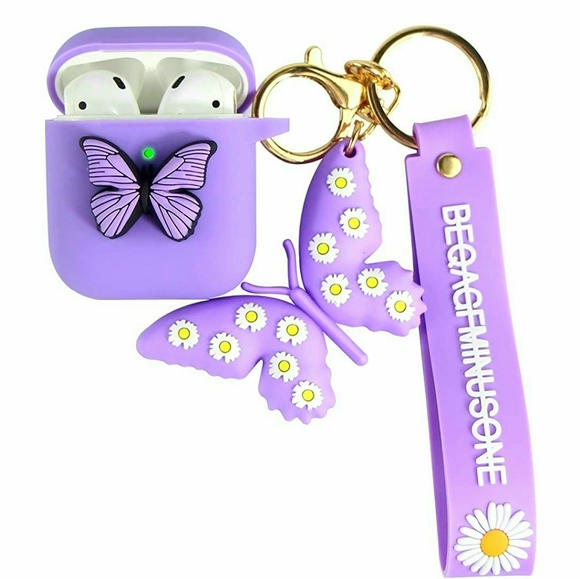 Purple Airpods Case Butterfly Airpods Pro Case Cute Airpods 3rd Gen Case Girly - Picture 5 of 7